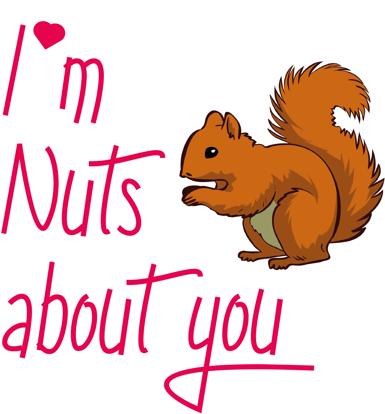 I'm Nuts About You Valentines Day Themed Stickers